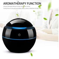 Humidificador de aire portátil, difusor de Aroma ultrasónico USB, luz LED nocturna, difusor de aceite esencial eléctrico, aromaterapia, negro - details 1