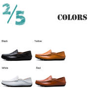 Zapatos informales de cuero genuino para hombre, mocasines formales sin cordones de marca de lujo, italianos, negros, 2025 - details 1