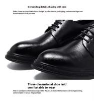 Zapatos de vestir para hombre de alta calidad, estilo informal de oficina de negocios, suaves y cómodos, Oxford formal de cuero de fibra ultrafina - details 4