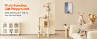 SucceBuy Árbol para gatos grande, 68.9 pulgadas de alto, torre para gatos de varios niveles, condominio para gatos con perchas, hamaca y postes rascadores de sisal - details 0