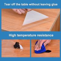 Película protectora adhesiva para mesa, protección transparente brillante, antiarañazos, resistente al calor, pegatinas para muebles, 40cm x 2M - details 5