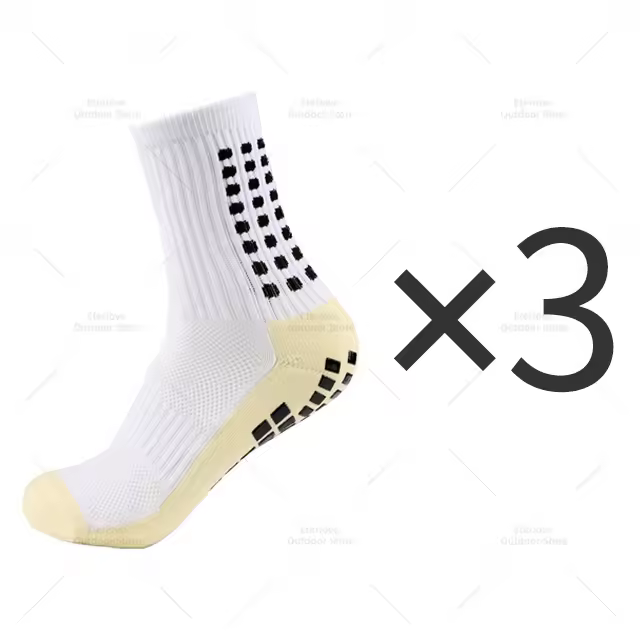 Calcetines de fútbol antideslizantes para hombre, medias antideslizantes para fútbol, baloncesto, tenis, deporte al aire libre, agarre para ciclismo, 3 pares - 1