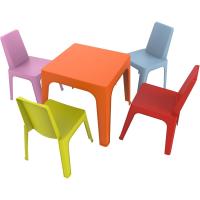 resol Julieta Conjunto Infantil para Interior, Exterior, jardín - 1 Mesa Azul + 4 Sillas Roja/Rosa/Naranja/Lima - details 9