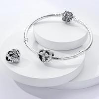 Abalorios de plata 100% auténtica con huellas de pata, joyería fina de cumpleaños para mujer, pulsera de 3mm, regalo con piedra de circón principal - details 26