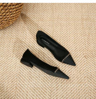 Nuevo estilo elegante de celebridad, cadena dorada, zapatos individuales de tacón bajo, zapatos individuales casuales - details 23