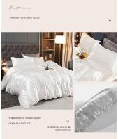 Sábana de Terciopelo Blanco WOSTAR para Cama Doble Queen Tamaño 220x240 Cubierta de Edredón de Lujo para Pareja Individuales Lavable - details 1