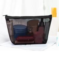 Neceser de viaje para mujer, bolsa de aseo de malla negra transparente, organizador de maquillaje, bolsa de lavado, pequeña y grande - details 16