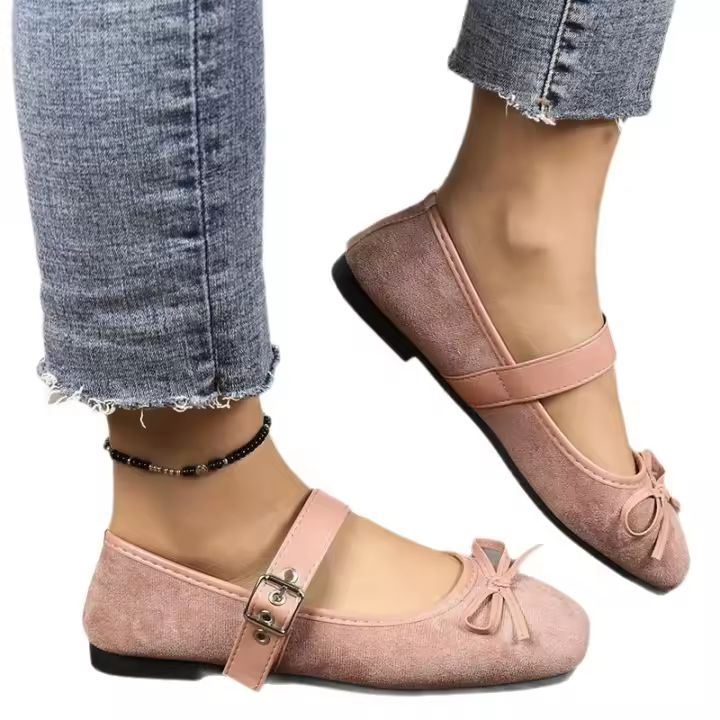 Zapatos Mary Jane de mujer con suela plana y puntera cuadrada de gran tamaño, estilo francés, para la noche, 2025. - 1