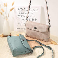 Bolso cruzado hecho a mano con hebilla giratoria de moda, Color sólido, pequeño, cuadrado, estilo americano, para ir al trabajo - details 2