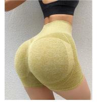 Pantalones cortos deportivos de Yoga para mujer, pantalones cortos ajustados elásticos de cintura alta, sin costuras, secado rápido, fitness - details 1