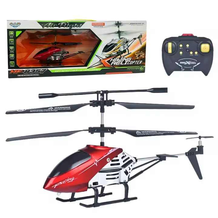 Avión teledirigido de aleación para niños, helicóptero teledirigido con carga USB, 8002 y 3,5 canales - 1