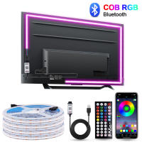Tira de luz LED RGB COB 5V USB de XUNATA Flexible para decoración de habitaciones Iluminación lineal Control de voz Bluetooth Adecuada para TV - details 8