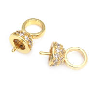 Colgante de Abalorio de Cuentas de Medio Agujero de Oro 18K Material de Metal de China - details 60