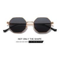 Gafas de Sol Retro de Metal Poligonal Marca de Lujo para Hombres y Mujeres Protección UV400 - details 11