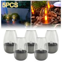 Luz de vela LED de acero inoxidable, luz Solar para jardín al aire libre, lámparas de té impermeables, lámparas de noche de cubierta, decoración de Navidad - details 0