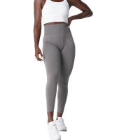 NVG Leggings de gimnasio sin costuras para mujer, suaves para entrenamiento, ropa de yoga de LICRA de cintura alta - details 10
