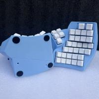 Teclado Dividido Vertical Personalizado 3D 2.4G Monomodo Clavert Kit de Teclado Hot-swap ZMK Teclado Mecánico MX Switch Accesorios Para Juegos Ergonomía Azul Teclado Gamer - details 6