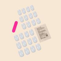 Arte de Uñas de Moda en Gris Leche Conjunto Completo de 24 Piezas para Mujeres - details 3