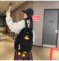Dibujos animados estilo japonés ins lindo patito mochila femenina de pana informal mochila de campus estudiante universitario de secundaria. - details 10