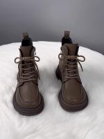 Botas de terciopelo de cuero suave Botas de algodón para mujer en otoño e invierno - details 3