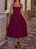 Temperamento francés elegante vestido de tirantes ropa de mujer 2025 verano buenos tiempos - details 2