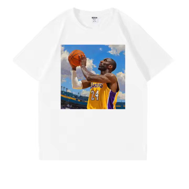 2025 camiseta para hombre camiseta negra pura 100% algodón camisetas kobe bryant camiseta blanca última novedad camiseta de la NBA - 1