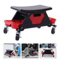 Asiento para detalles, taburete mecánico con ruedas, asiento o silla con ruedas móvil, organizador de herramientas, bandejas de almacenamiento para garaje, bricolaje, hogar, lavado de autos, proyectos de pulido de cera - details 0