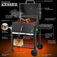 Parrilla de Carbón Grande con Carrito Asador BBQ de Acero Inoxidable con Termómetro - details 2