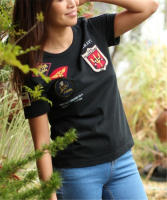 WW2 Top Gun cuello redondo militar Fuerza Aérea piloto parche mujer hombre camiseta WAPPEN insignias verano camiseta hombres 100% ropa informal de algodón - details 11