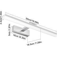 Lámpara LED de 32W Lámpara de espejo Aplique Blanco Frio 6000K Luz natural para Espejo Muebles de Maquillaje Aparato Montado en la Pared, Negro, 120CM - details 101