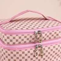 Bolsa De Maquillaje Grande Para Mujer Con Doble Cremallera Organizador De Viaje Impermeable Para Cosméticos Y Toallitas Bolsa De Baño - details 6