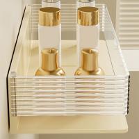 Estante de almacenamiento para colgar en la pared de plástico, estante de almacenamiento Rectangular montado en la pared para baño, estante de almacenamiento de champú impermeable con punzón libre - details 9