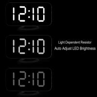 Despertador y base de carga 2 en 1, reloj Digital, puede cargar el teléfono, pantalla LED, espejo, Snooze - details 36