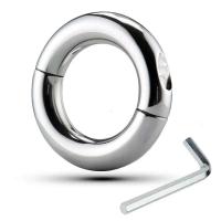 Dispositivo de Castidad de Metal para hombre, anillos pesados ​​de sujeción para testículos y escroto, camilla de bolas, Juguetes sexuales para hombres, retardante de eyaculación Gay - details 1