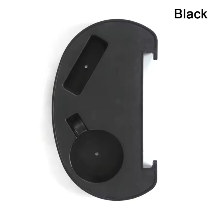 Silla plegable reclinable de 1 piezas, soporte portátil para bebidas, bandeja lateral para desayuno, color negro y caqui, portavasos para playa - 1