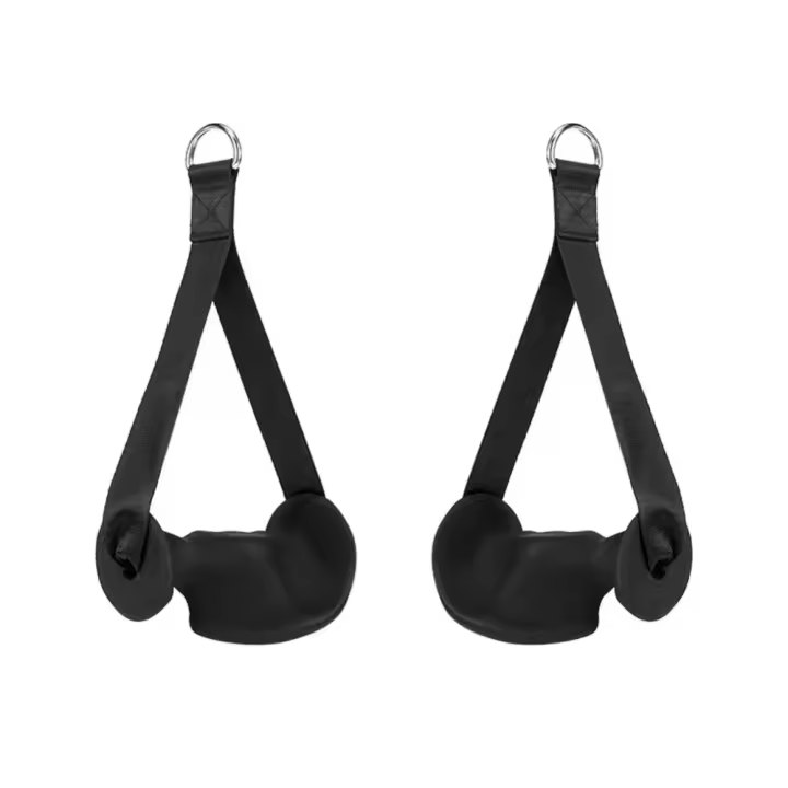1 par de cuerdas ergonómicas para tirar de Fitness, antideslizantes, se adaptan a la palma, pórtico, cuerda para tirar, agarre de goma, equipo de gimnasio profesional, cuerda para tirar - 1