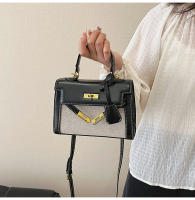 Bolso de mano de empalme de color en contraste de textura premium bolso de mensajero de hombro retro casual de nueva moda para mujer - details 46