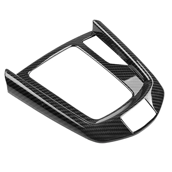 Perilla de cambio de marchas Central de coche, embellecedor de cubierta de marco de Panel de fibra de carbono ABS para 2 20-21-3 15-21 RHD - 1