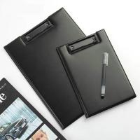 Portapapeles plegable A4 A5, color negro, con hebilla de Clip, carpeta de archivos para conferencias, almohadilla de escritura de cuero PU ultrasuave, suministros de oficina, 1 Uds. - details 19