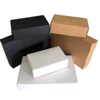 Caja de embalaje de papel Kraft en blanco, dulces y galletas para exhibición de caja de cartón, suministros para fiestas de cumpleaños, jabón hecho a mano, 10 piezas - details 0