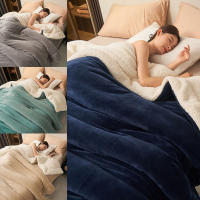 Manta de felpa de cordero grueso de doble capa, forro polar de felpa a cuadros para cama, sofá, manta de lana de Coral suave y cálida, mantas de invierno - details 2