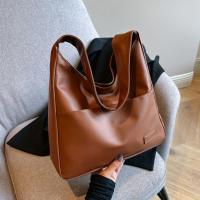 Bolso de mano de cuero PU de Color sólido suave, bolso de hombro tipo cubo de gran capacidad, bolso informal coreano para mujer, regalos de cumpleaños - details 6