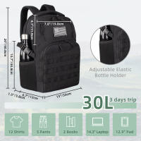 Mochila táctica de gran capacidad para hombre, bolsa multifuncional de viaje, 50L, 30l, 25L - details 1