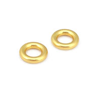 Anillo de Cierre Redondo de Brasso Dorado Mate Joyería de Alta Calidad - details 73