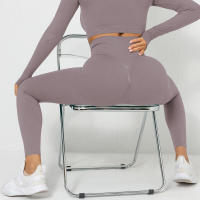 Leggings de cintura alta para mujer, pantalones, tres ropa deportiva de entrenamiento para gimnasio - details 4