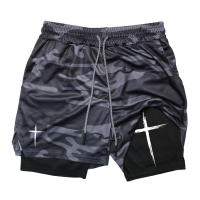 Pantalones Cortos de Rendimiento 2 en 1 para Hombres Shorts de Gimnasio con Bolsillo para Teléfono - details 1