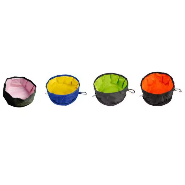 Durable con mosquetón, cuenco plegable para mascotas, contenedor de comida para cachorros impermeable, cuenco alimentador de agua y comida, contenedor de comida para cachorros - 1