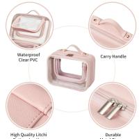 Bolsa de cosméticos transparente de 2 capas, paquete grande impermeable, bolsas de maquillaje transparentes de viaje multifuncionales, bolso de mano - details 9