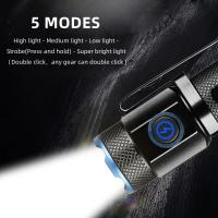 Linterna LED P50 de Alto Brillo Portátil, Impermeable, Carga Recargable por USB, Luz Blanca de 1410lm para el Hogar y al Aire Libre - details 12