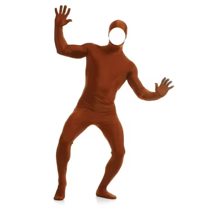 Traje de cuerpo completo Halloween, mono naranja, disfraz de Ninja Mardi Gras, ropa de fiesta para mujeres y hombres, mono de cuero - 1